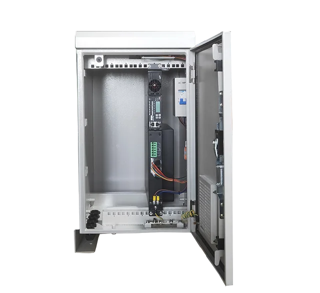 600cm  5G 19inch Outdoor Cabinet 4U with 48Vdc Rectifier System and LiFePO4 Battery.