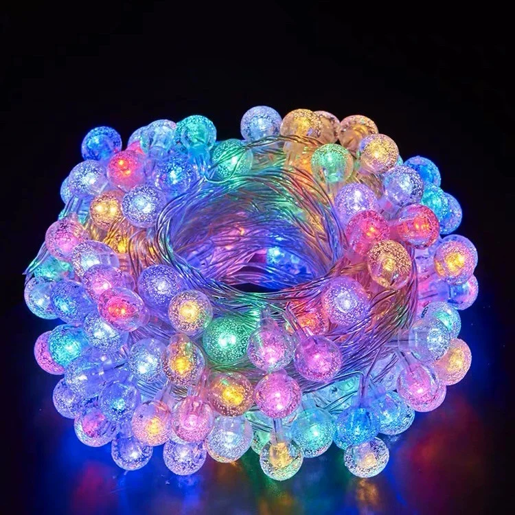 

Светодиодная гирлянда на День святого Валентина, уличная, с хрустальными шарами, для дома, свадьбы, сада, Рамадана, декор 2026