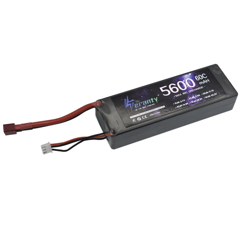 TERANTY 2s 5600mAh 60C 7.4V Lipo Battery with XT90 Connector LiPo Battey for RC Car Quadcopter Helicopter Boat Airplane