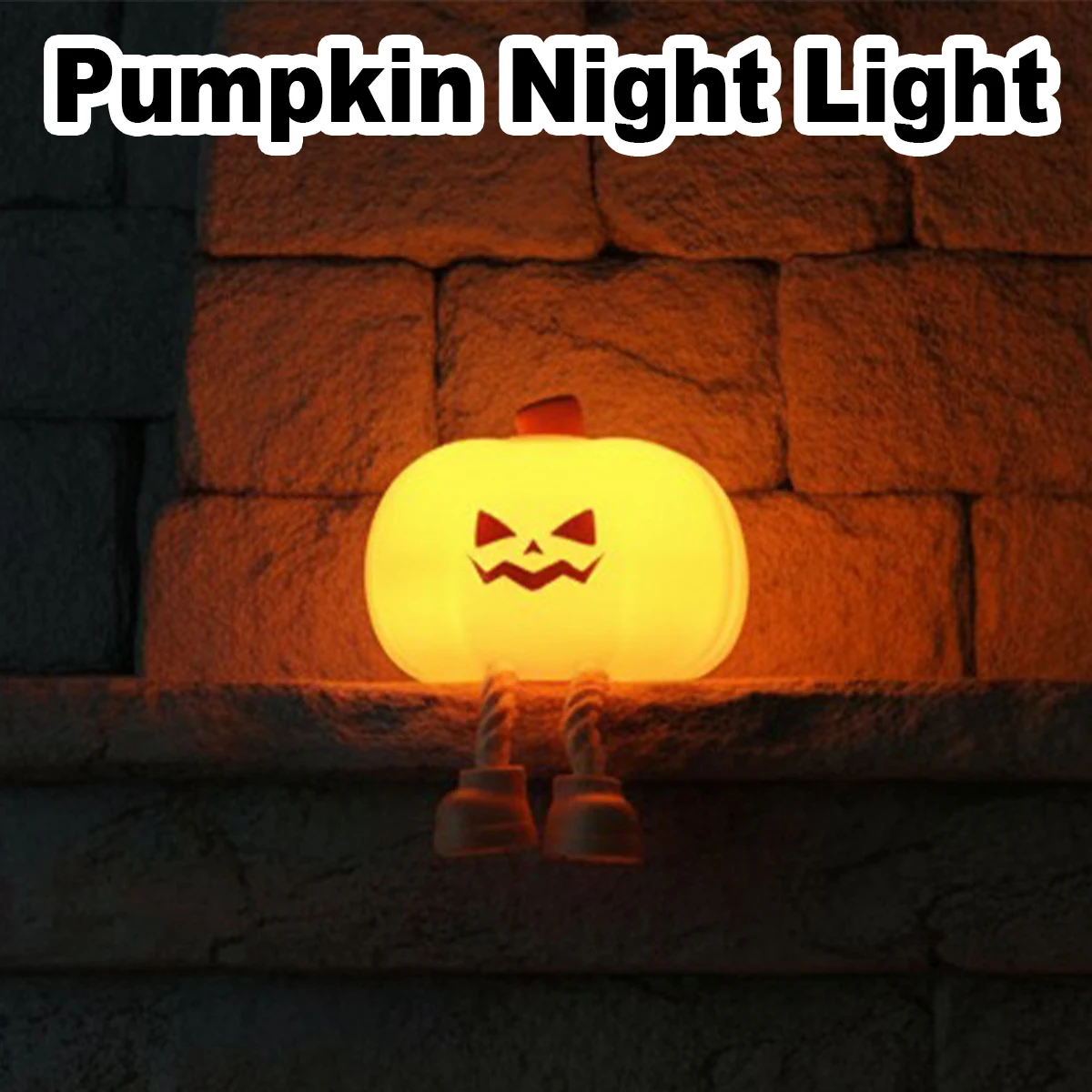 Luz Led nocturna recargable para Halloween, lámpara de fantasma bonita de silicona portátil suave para niños, novedad de dibujos animados para niños