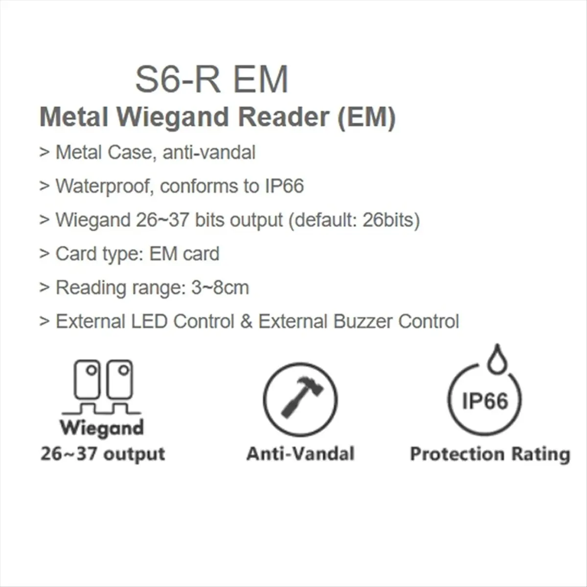 a32m-s6r-ip66-防水金属アクセス制御-led-インジケーター-125khz-id-ウィーガンド-26-34-カードリーダー