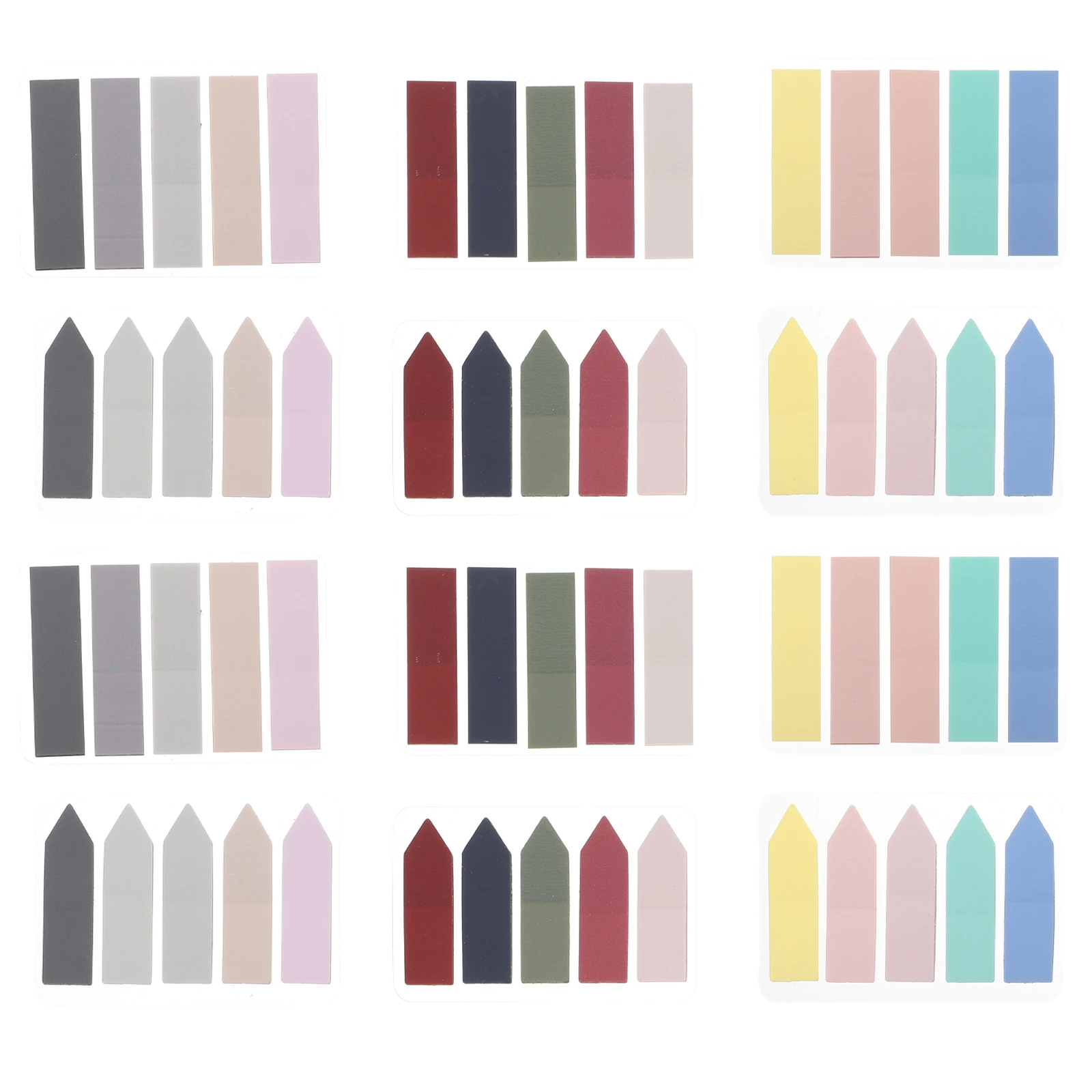 

12pcs Adhesive Memo Pads Notepads Small Stickers Refills Self Stick Notes Office Use Neat Edges Practical Note