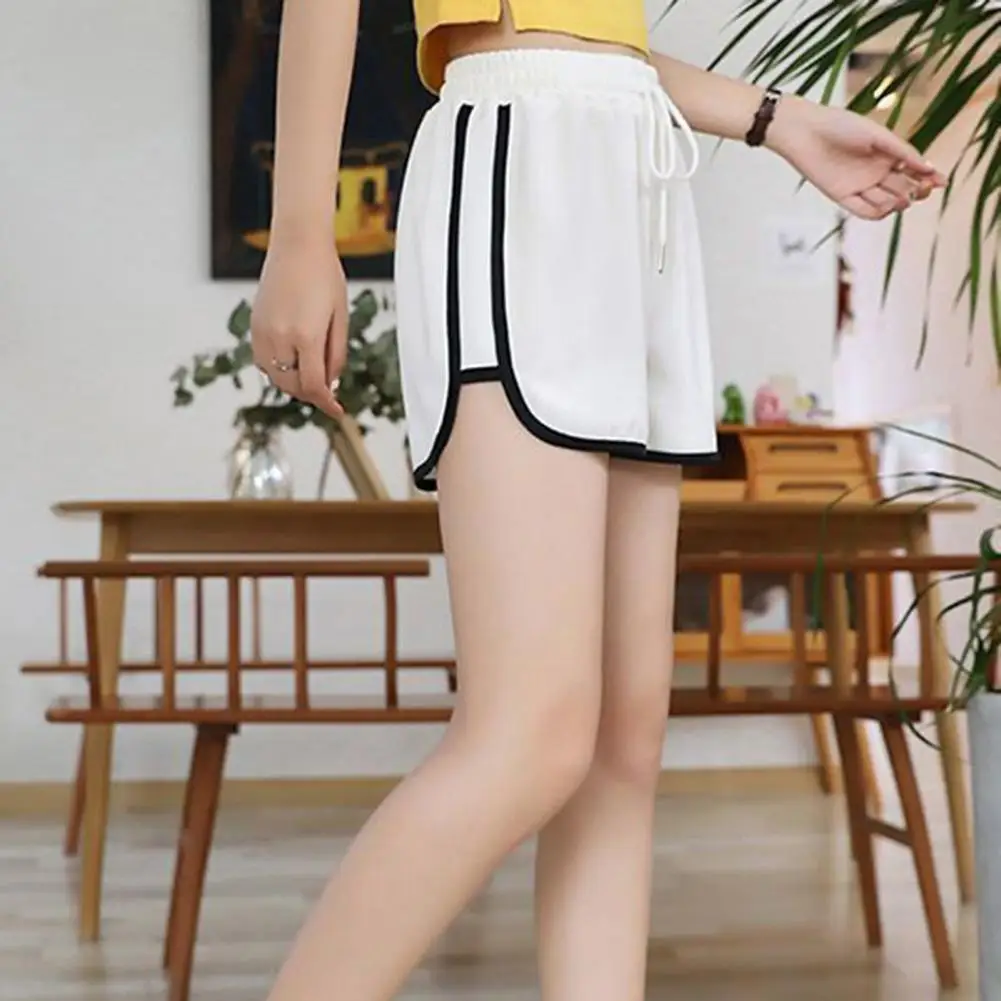 Women Casual Shorts Comfortable Women's Elastic Waistband Casual Shorts in Solid Colors for Running Everyday Wear Comfortable