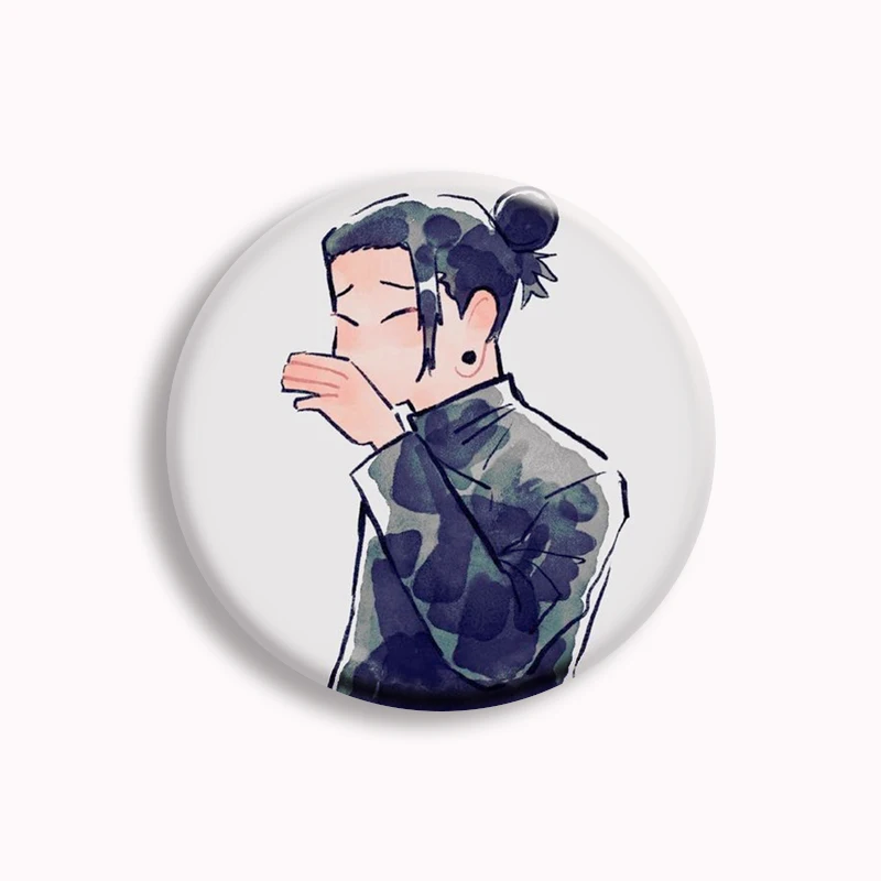 Jujutsu Kaisen Satoru Gojo and Suguru Geto Fanart Button Pin Funny Meme Brooch Creative Japan Comic Anime Badge Bag Fans Collect