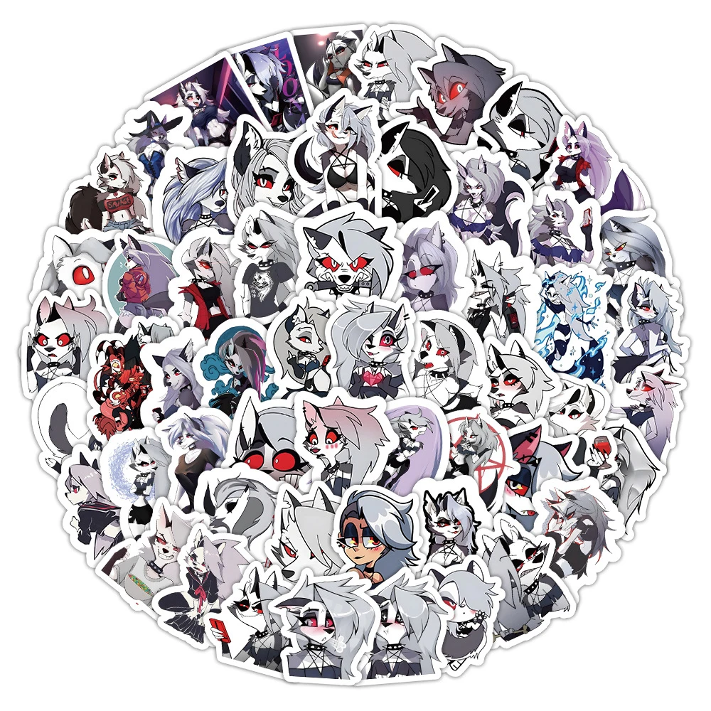 10/30/50/100pcs Anime Helluva Boss Loona Stickers Cartoon Decals Skateboard Laptop Phone Waterproof Sticker Kids Classics Toys