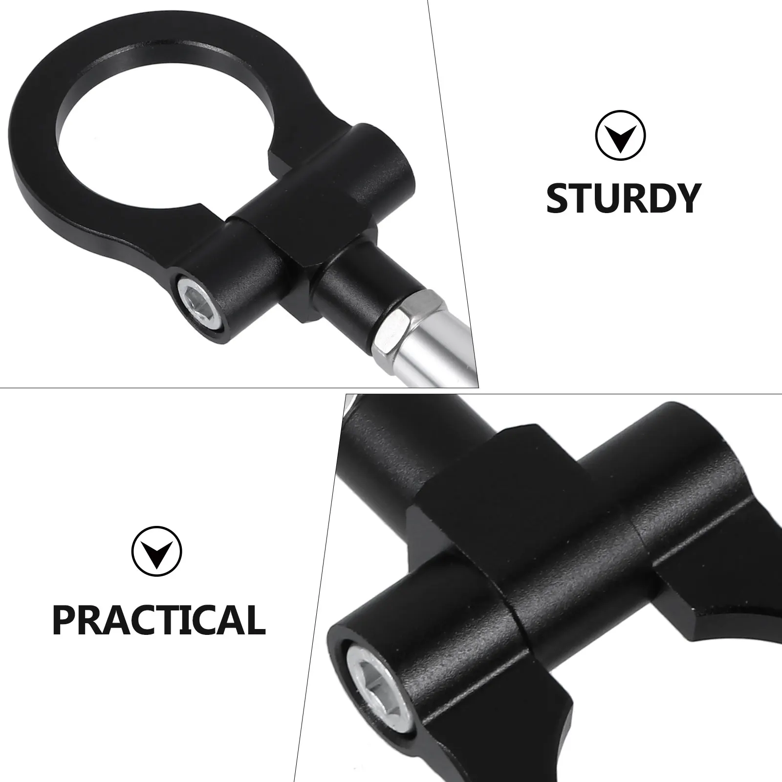 

1pc Tow Hook Rear Bumper Decorative Ring Replacement Aluminum Alloy Front Car Bumper Foldable Track Racer Style Durable