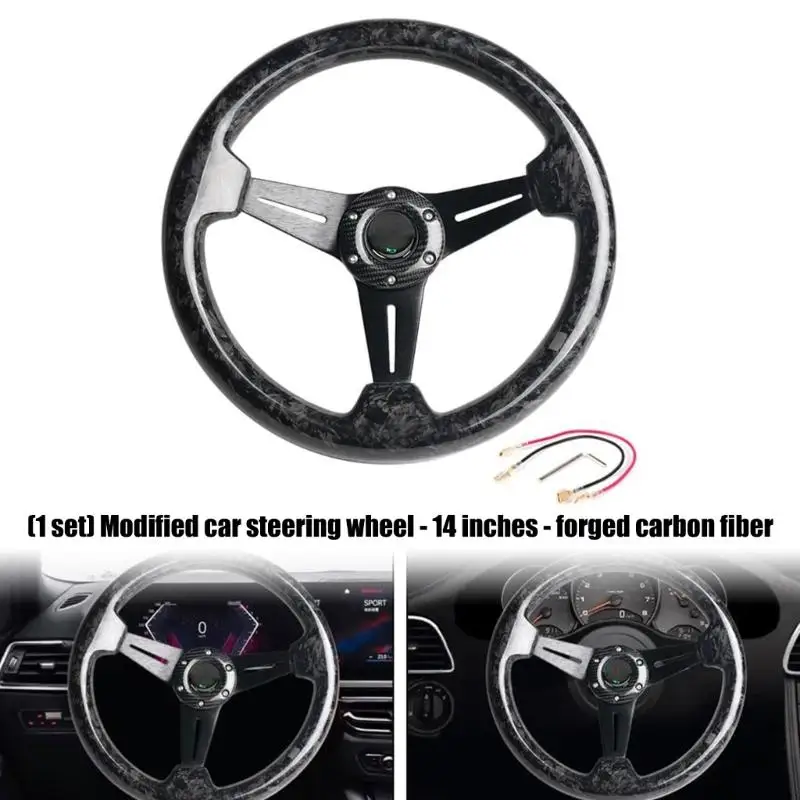 Stylish Ergonomic Car Steering Wheel 14 Inch Universal Heat Corrosion Resistant