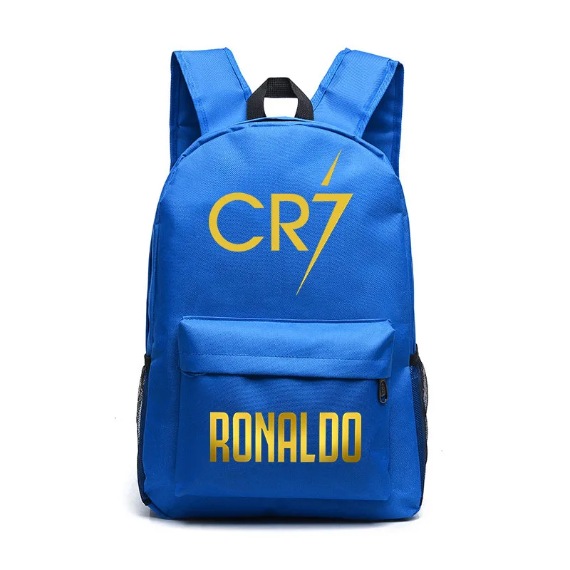 Soccer Star Ronaldo Printing Children's Student School Bag Youth Backpack Outdoor Travel Bag Computer Bag