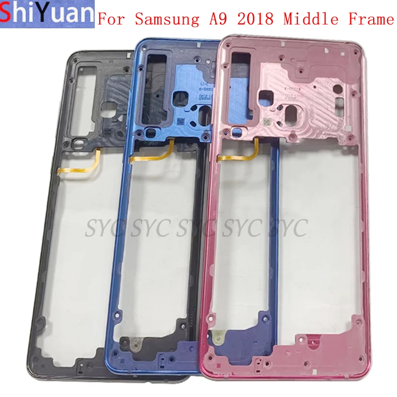 Phone Housing Middle Frame Center Chassis Cover For Samsung A9 2018 A920 Middle Frame Replacement Repair Parts