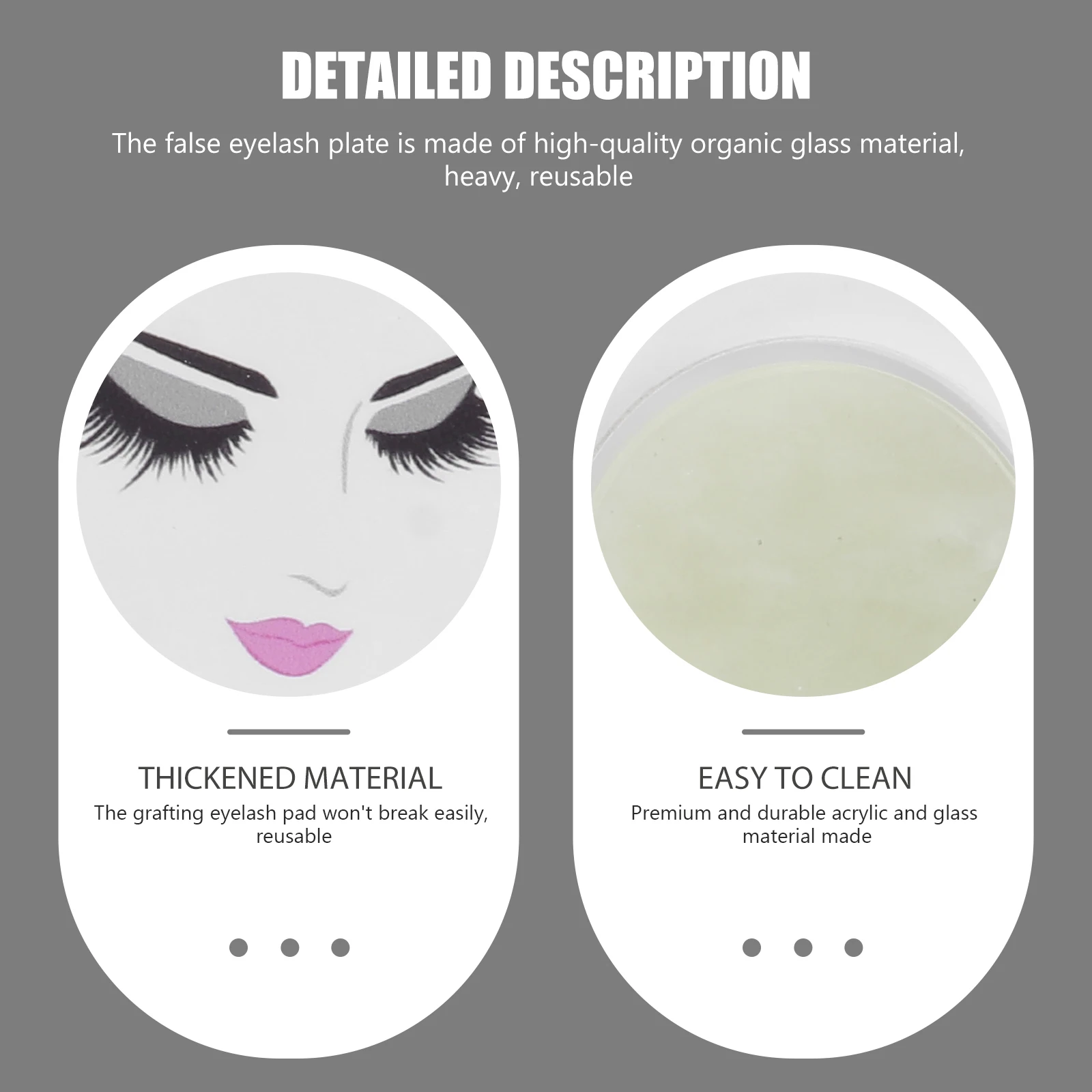 

Premium Grafting Eyelash Pad Acrylic Glass Splitting Tray Beauty Salon Supplies Portable Jade Plate Holder Lash Extension Pallet