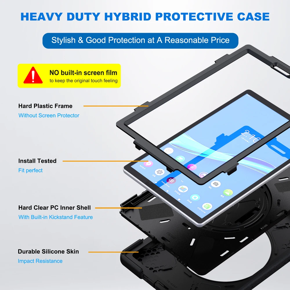 Strap Case for Lenovo Tab M10 Plus 10.3 TB-X606F 3rd Gen 10.1 TB-328FU X306F M8 8506F P11 J606F Pro TB-J706F Heavy Duty Cover image 6