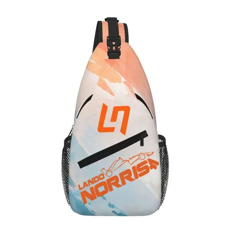 

Мотоциклетные гонки L-Lando Norris с логотипом, нагрудная сумка через плечо, мужской модный рюкзак на плечо для путешествий, езды на велосипеде
