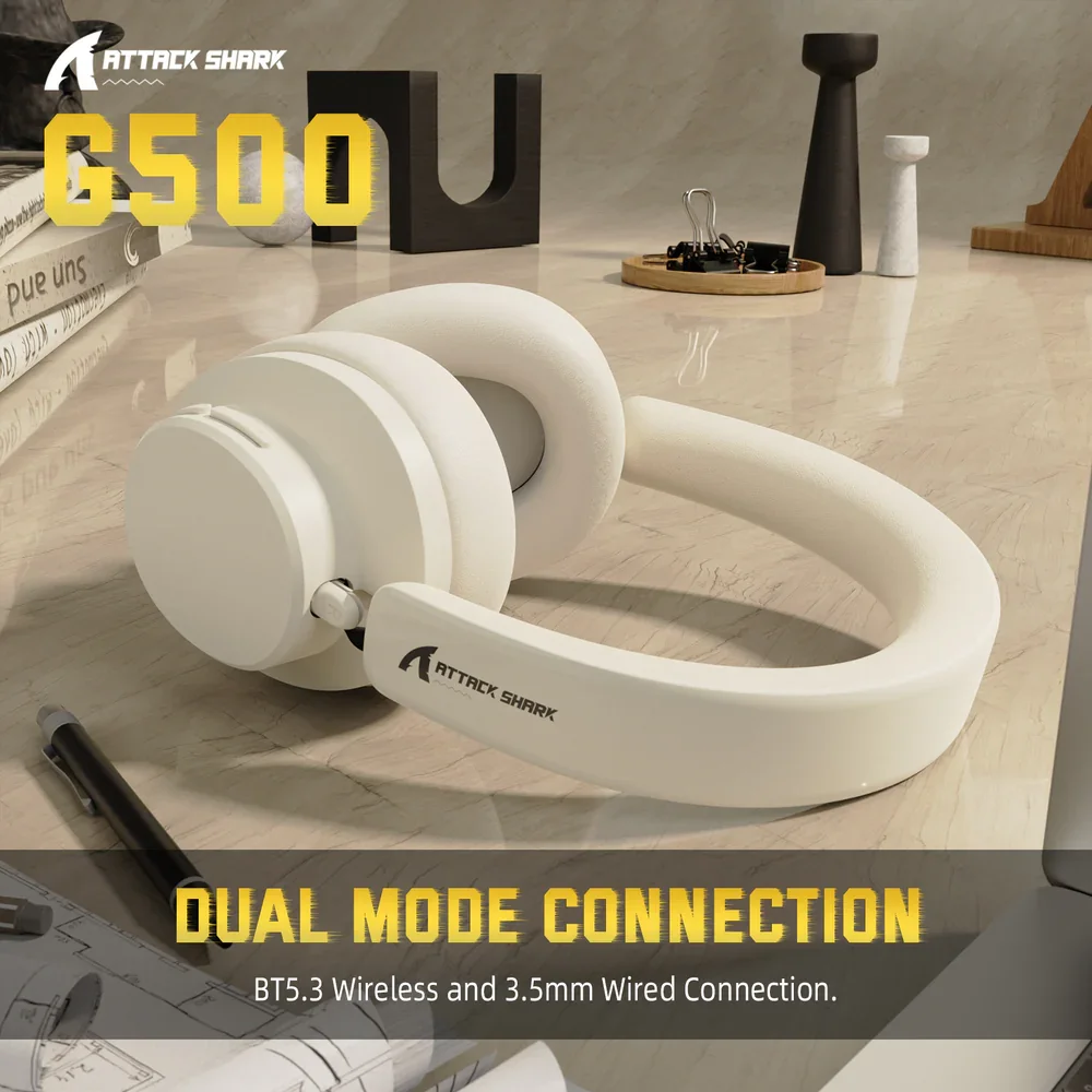Attack Shark G500 Bluetooth Noise Cancelling Headphones