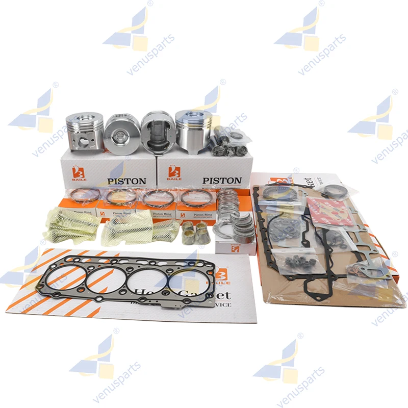 

4TNV86 TK486 Overhaul Rebuild Kit For Yanmar Piston Rings Full Gasket Set Engine Repair Parts 86*2+2+4mm