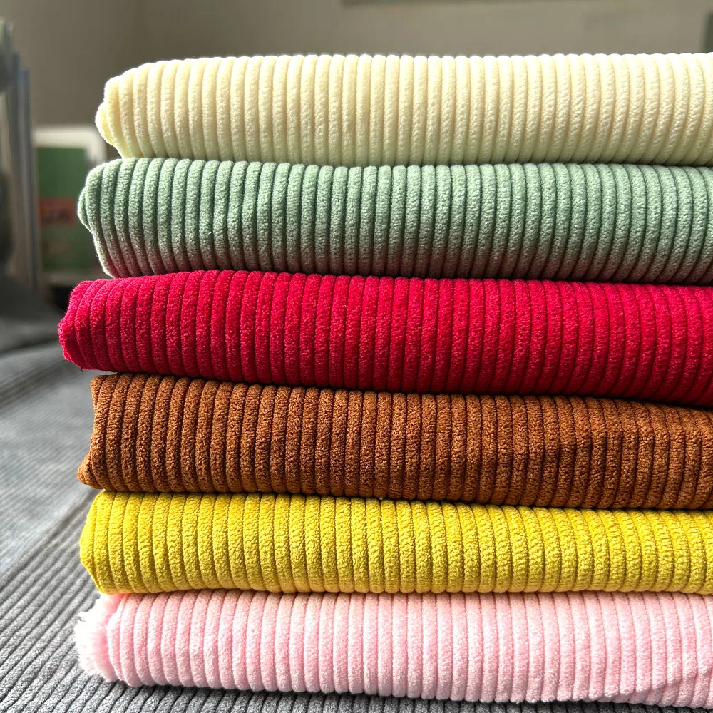 50x150cm Warm Corduroy Fabric 8 Stripe Rib For DIY Winter Clothes Hoodie Padded Trousers Hat Bed Mattress Cover Handbag Supplies