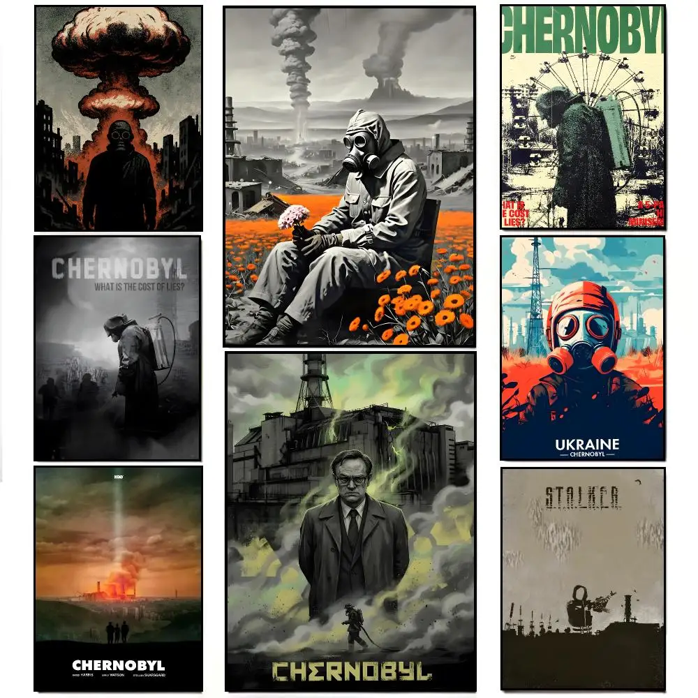 Drama Series C-Chernobyl Poster Frameless Wall Art Print, Peel-and-Stick Removable