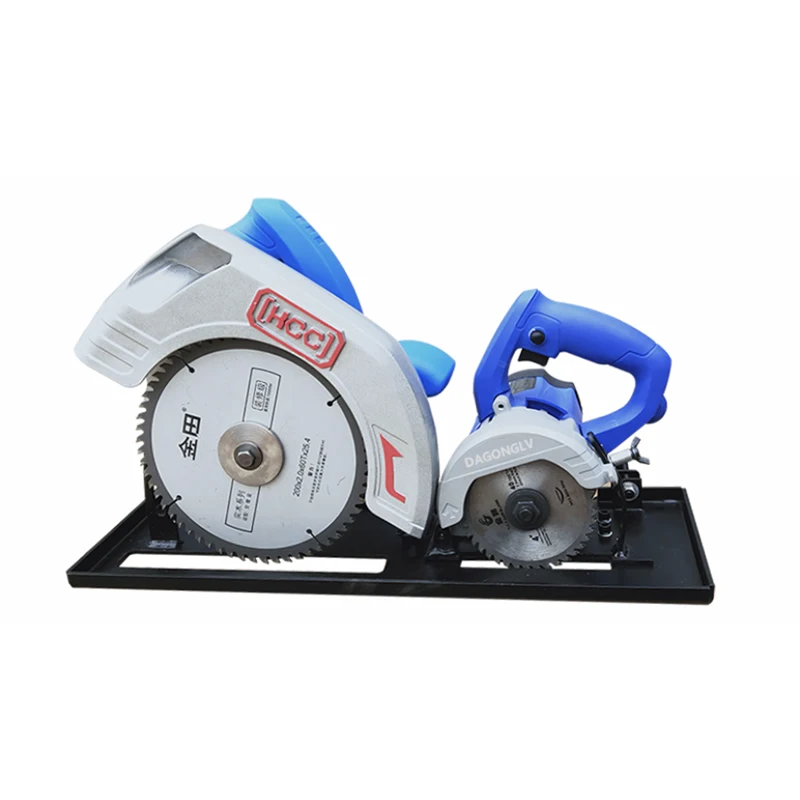 

3000W mini 2 in 1 wood precision table panel saw with main saw and scoring saw blade woodworking for MDF