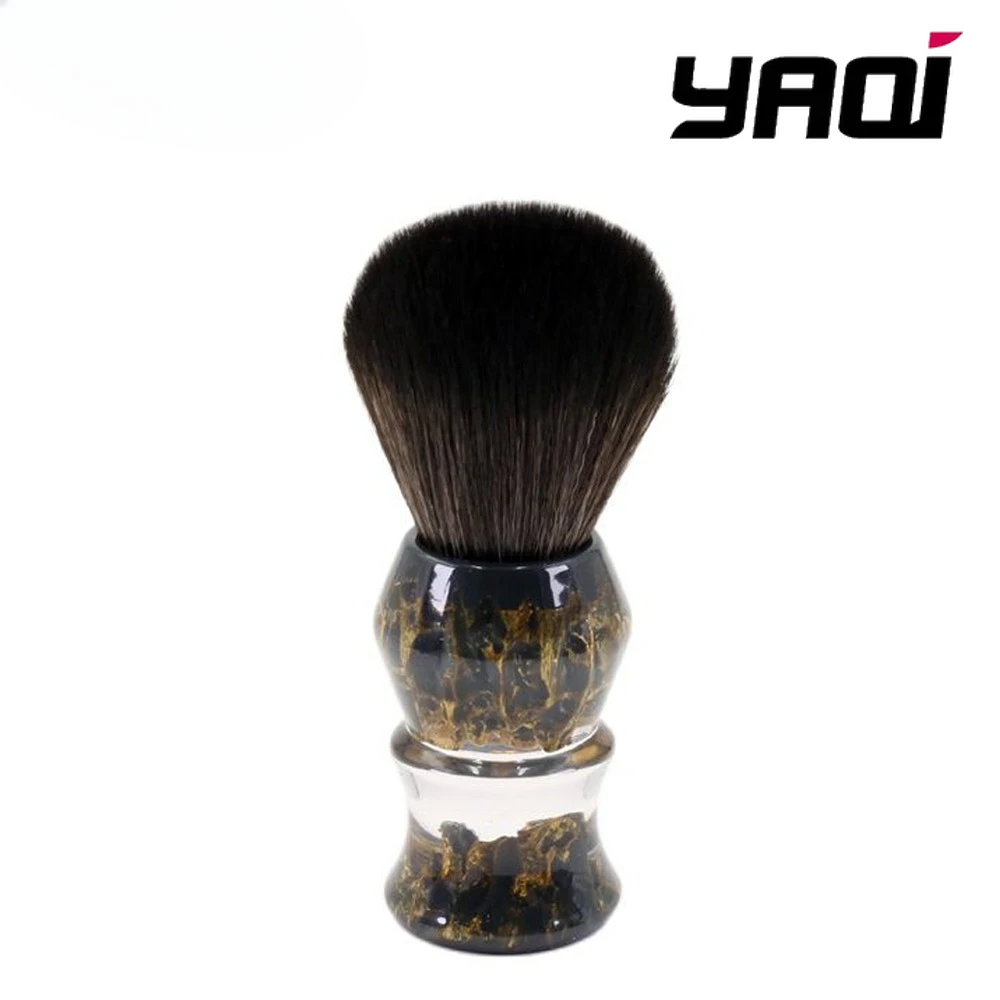 Brocha de afeitar Yaqi DEEP STONES 24 mm Pelo sintético Mango de resina Hombres Brocha de afeitar húmeda