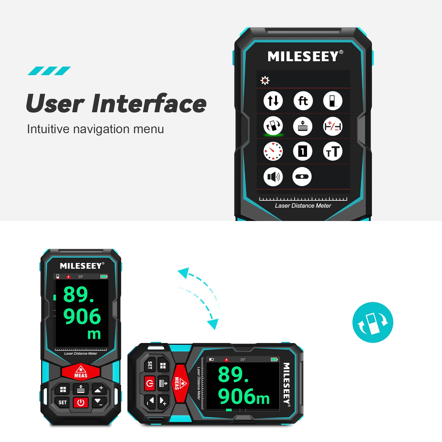 MiLESEEY S7 Profesional Distance Meter Outdoor Long-Range Measuring without Pointfinder
