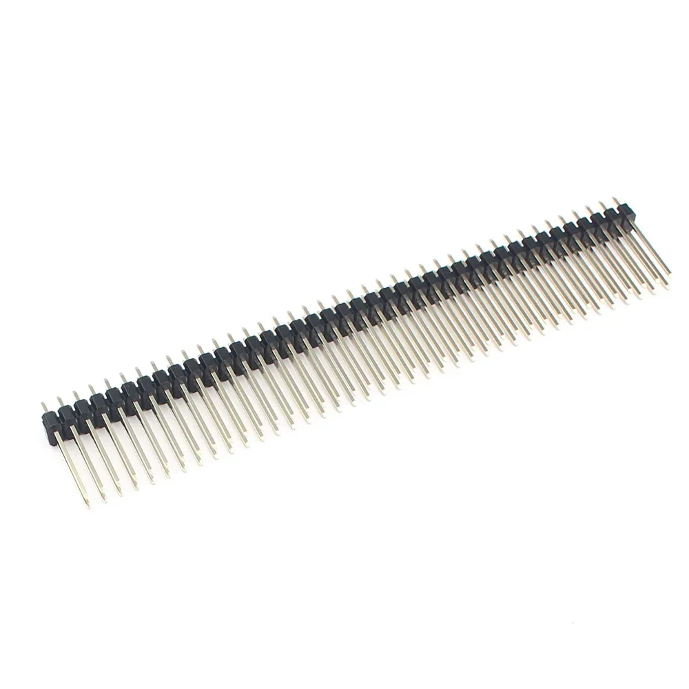 50pcs Length 19mm 2.54mm Pitch 2x40 80 Pin Header Strip Socket Connector Male 80P Needle Straight Double Row