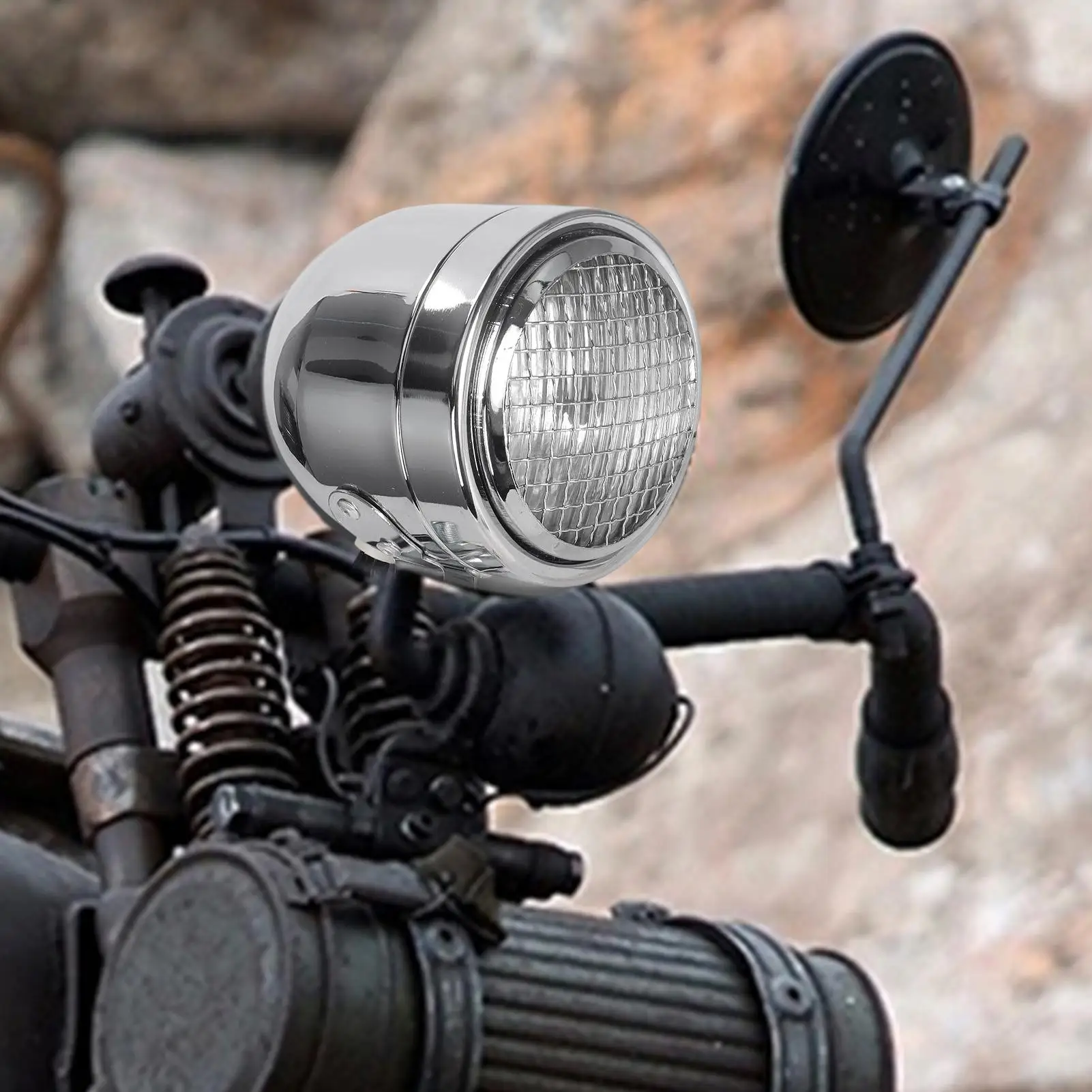 Motorcycle Headlights Alloy Shell High Visibility Lamp Bright Motorcycle Headlight For Bike Riding Night Driving Outdoor Camping