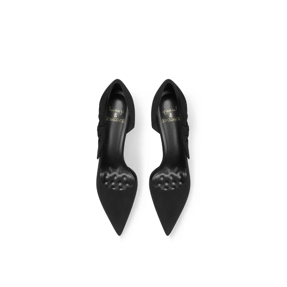 Spring New Pointed Toe Thin Heel Pumps For Women Black Advanced Temperament Elegant Match All Occasions Mature Style High Heels