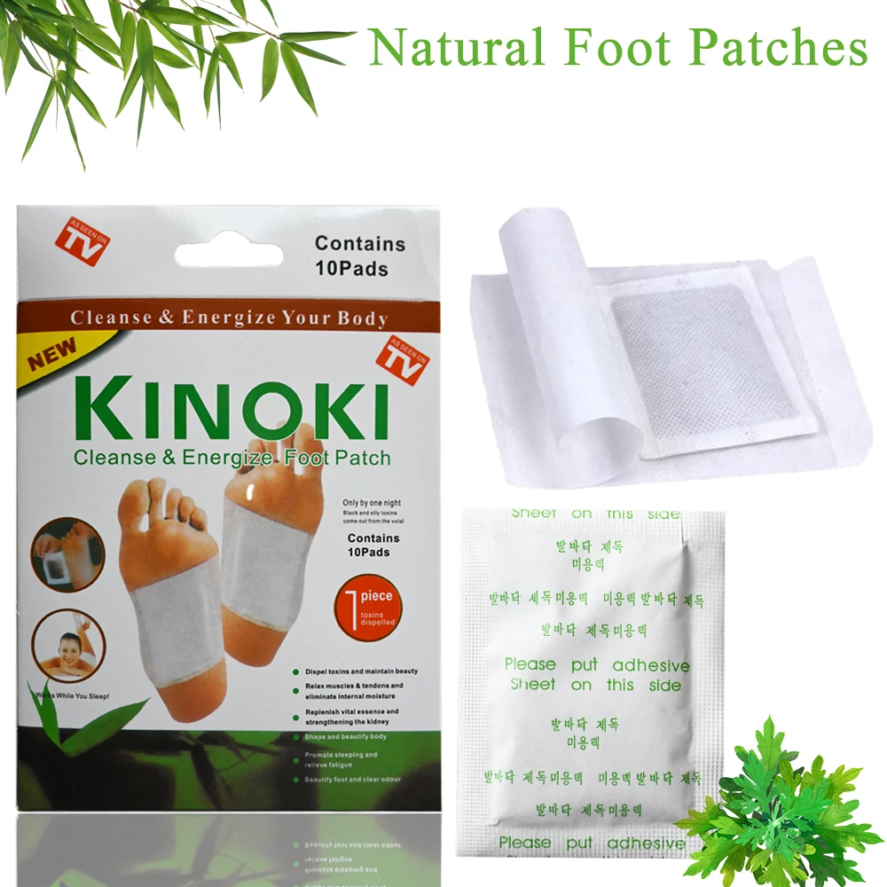 Kinoki Natural Plant Cleansing Toxins Detox Foot Patches For Stress Relief Deep Sleep Feet Pads