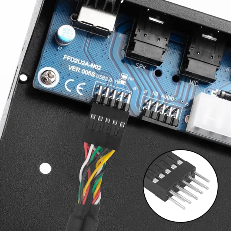 USB Motherboard Cable, USB Header 10 Pin 9 Pin Male to Female Header Extender Extension Dupont Jumper Wires Cable