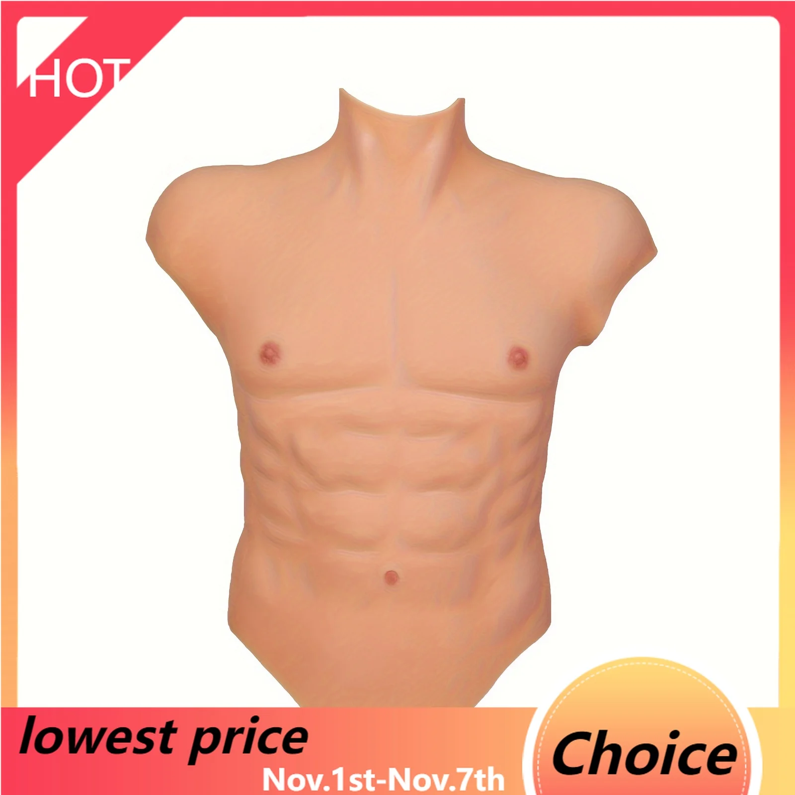 

KOOMIHO Macho Cosplay Realistic Silicone Muscle Male Suit Fake Belly Artificial Simulation Sturdy Chest Men Crossdresser