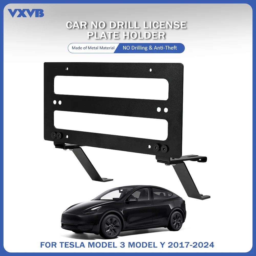 

For Model Y Update Lifting License Plate Frame Portable American Standard For Tesla Model 3 Y 2023 2024 Interior Accessories