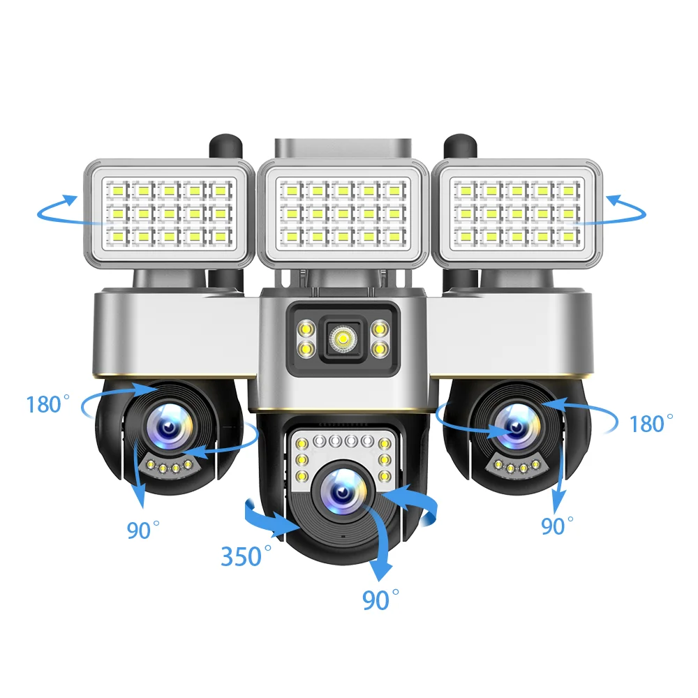 

V380 Pro 3 Lens PTZ Outdoor Surveil CCTV Camera Security Outdoor Surveillance Cam PTZ Ip Wifi Camera Outdoor for Home Security