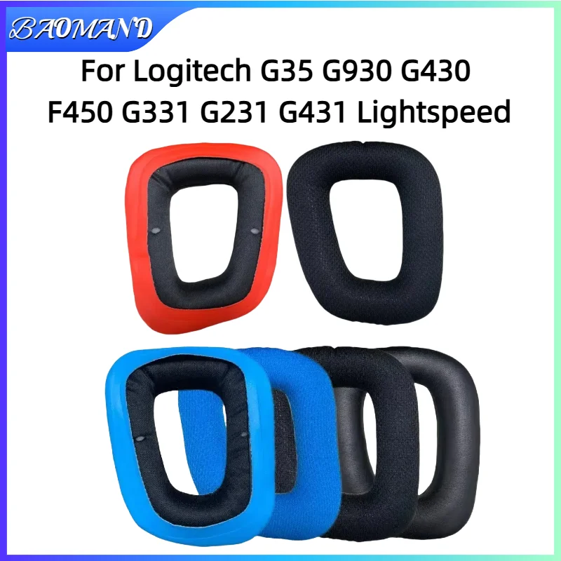 

Replacement Protein Leather Ear Pads Cushion Cover Earpads for Logitech G35 G930 G430 F450 G331 G231 G431 Lightspeed Headset