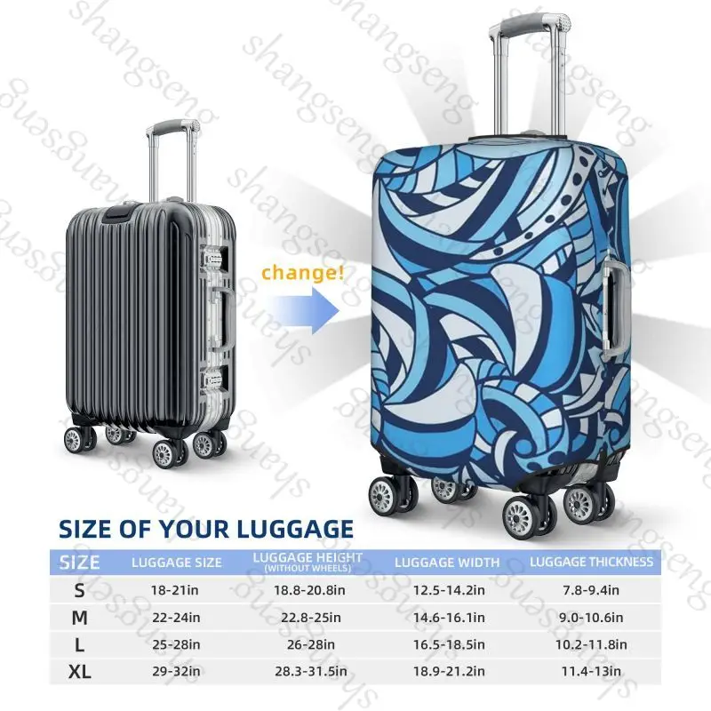 Abstract doodle Travel suitcase protective case, suitcase cover, elastic protection, washable Luggage cover, 18-32 in
