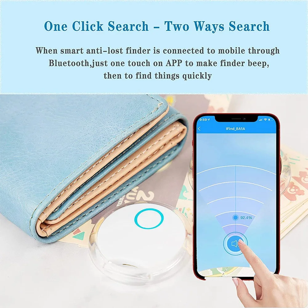 Key Finder,4 Pack Bluetooth Tracker, Item Locator GPS Tracking Device APP Control for Keys, Pets, Phone, Wallet,Children