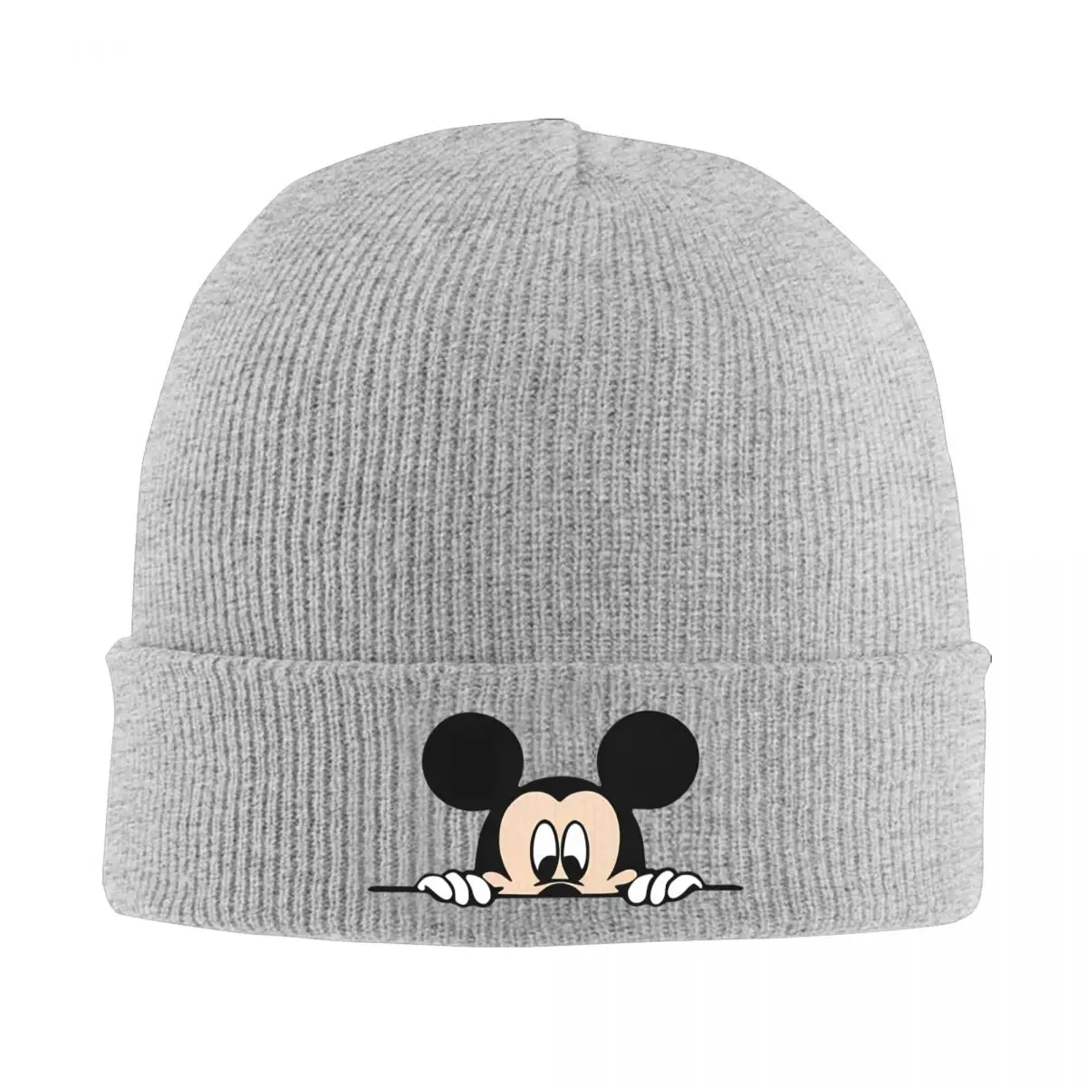 Mickey Mouse Peep Cartoon Cute Knitted Hats Autumn Winter Beanies Warm Manga Anime Cap Female Male Acrylic Hot Sale Bonnet