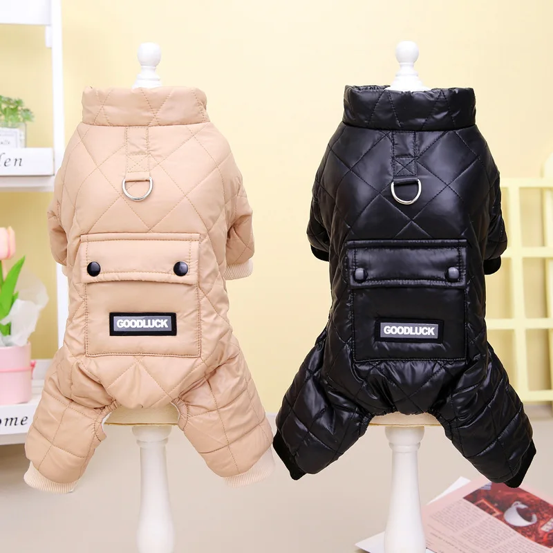 

Waterproof Thick Dog Jumpsuit Warm Rompers Puppy Coat York Pomeranian Poodle Bichon Small Dog Clothes Pet Winter Clothing Suits