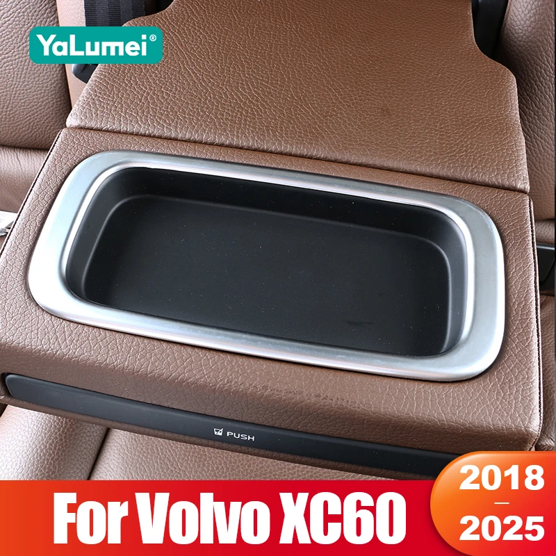 

For Volvo XC60 2018 2019 2020 2021 2022 2023 2024 2025 Car Seat Back Row Water Cup Holder Cover Frame Trim Accessories