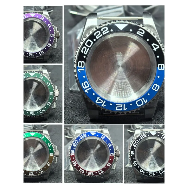 حافظة مرآة طائرة سفلية كثيفة من الفولاذ المقاوم للصدأ لحلقة GMT 40 مللي متر لملحقات تعديل الحركة NH35/NH36