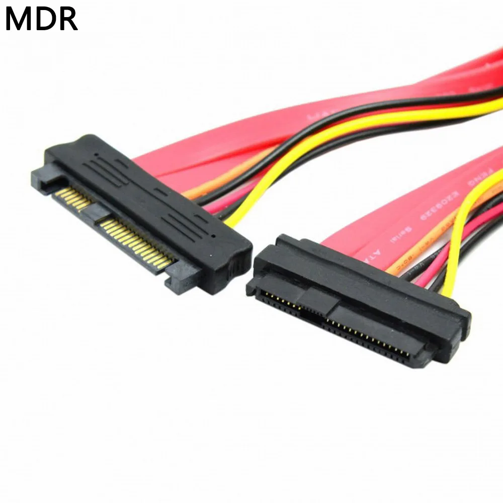 

MDR SAS 29-pin Cable with Power 22-pin+7-pin Hard Disk Drive SFF-8482 Male to Female Extension Cable 0.5m