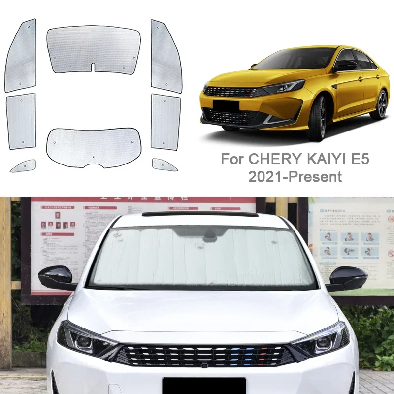 

Car Sunshades UV Protection Cover Side Window Curtain Sun Shade Visor Mat Windshield Accessories For CHERY KAIYI E5 2021-Present