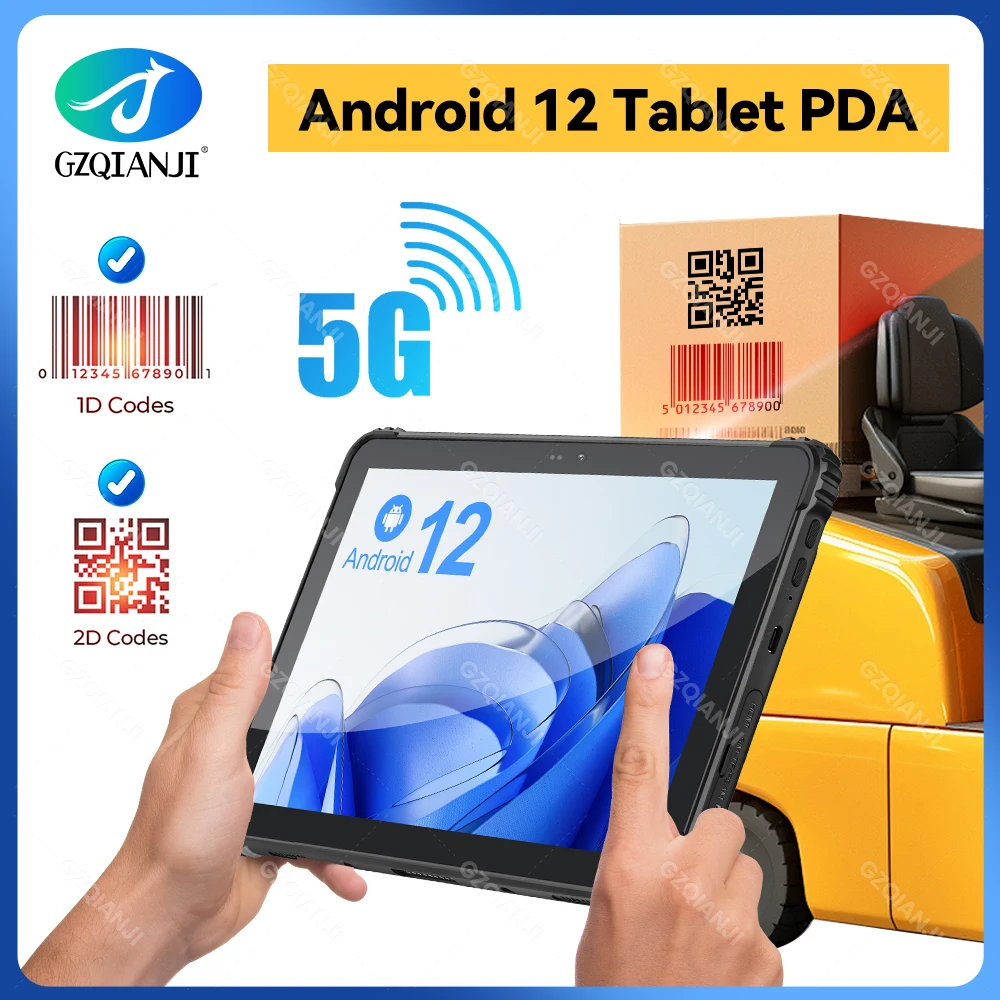 産業用のトリプル防御タブレット,指紋ロック解除,倉庫用のデータコレクター,1d,2d,qr,android 12, 5g,pda