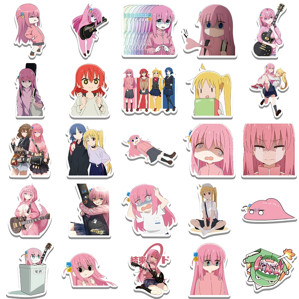 10/30/50pcs Anime BOCCHI THE ROCK! Stickers for Kids Toy Cute Cartoon Decals Scrapbook Guitar Phone Gotoh Hitori Girls Sticker