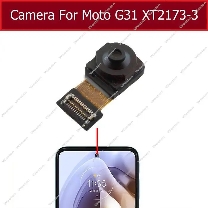 For Motorola MOTO G31 XT2173-3 Front Facing Selfie Rear Back Main Camera Flex Cable Parts