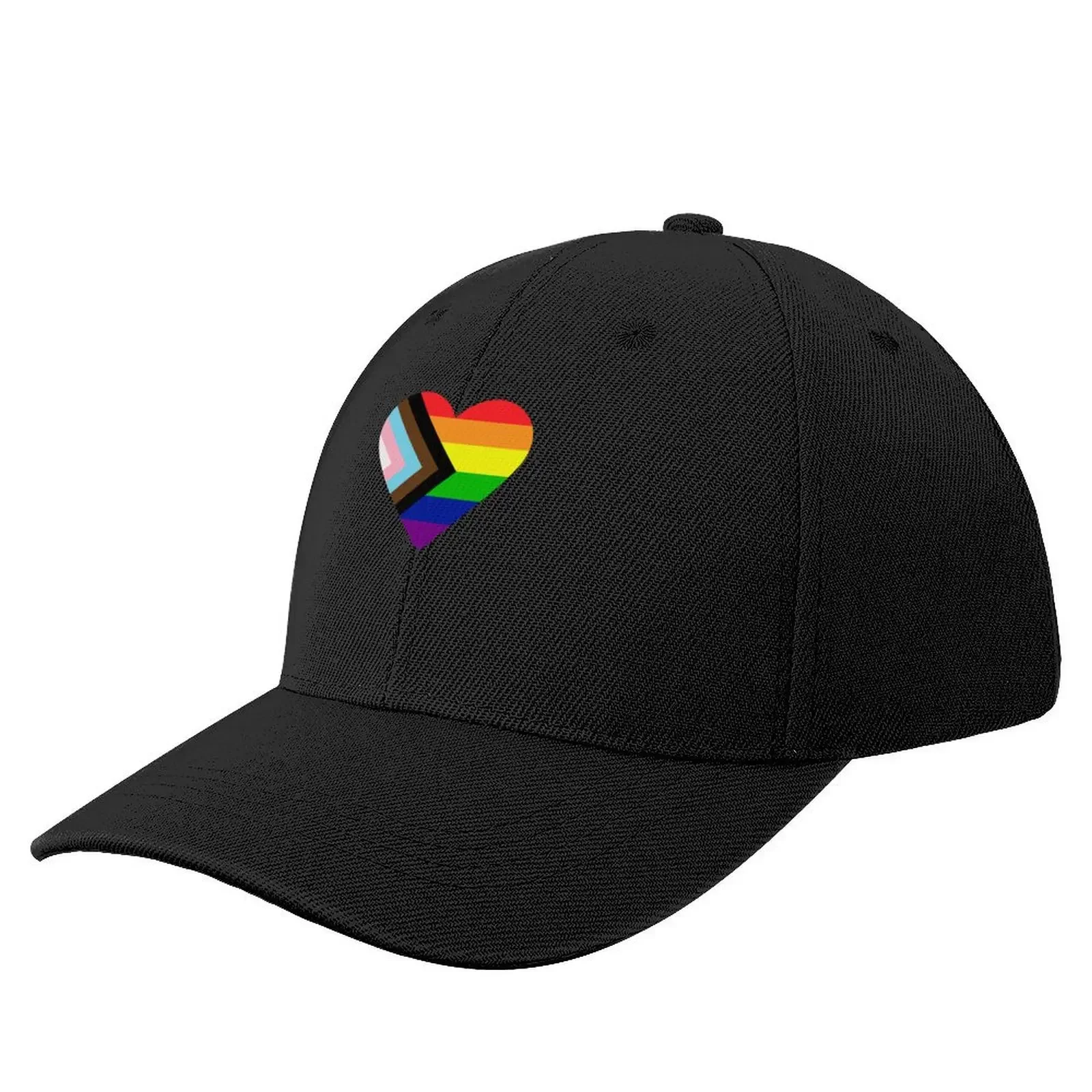 

Progress Pride Flag Heart Baseball Cap Sun Hat For Children Golf Hat Man Golf Wear Golf Women Men's