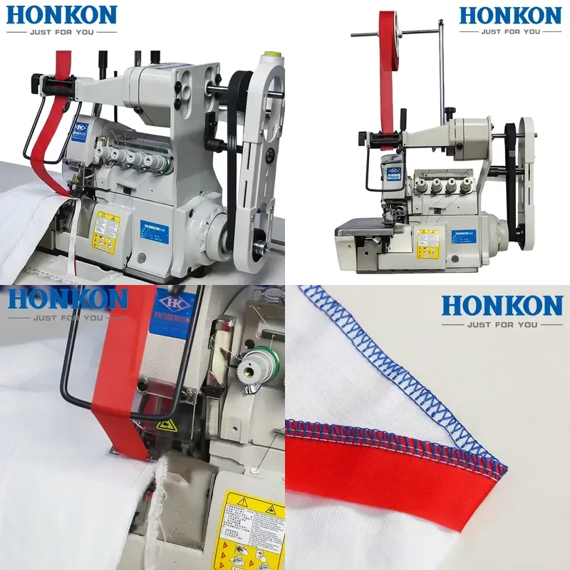 for HK700-4/LFC High Speed Direct Drive 4 Thread Overlock Sewing Machine with Elastic Tape Function Industrial Lockstitch