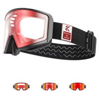 KAPVOE Outdoor Photochromic Ski Goggles Men Snowboard Glasses Winter Snow Women Sunglasses UV400 Magnetic Attraction Lens New