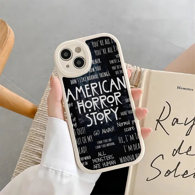 American Horror Story AHS Phone Case For IPhone 11 13 14 12 Pro Max Mini Xs X Xr 7 8 Plus SE2020 Silicone Leather Texture Cover