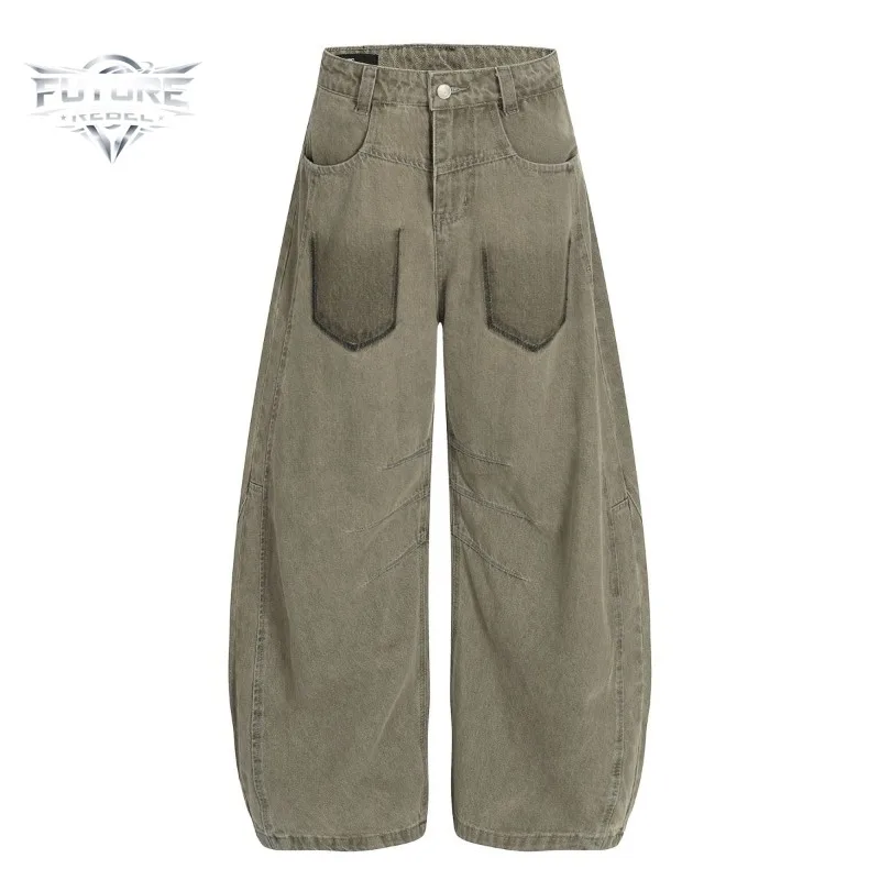

Мужские винтажные брюки-карго цвета хаки, свободные, широкие, в уличном стиле, повседневные, унисекс, модный тренд, новинка, Харадзюку, Америка