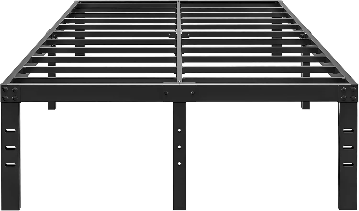 

16 Inch King Size Bed Frame - No Box Spring Needed Heavy Duty Black Metal Platform Mattress Foundation, Non-Slip Noise Free E