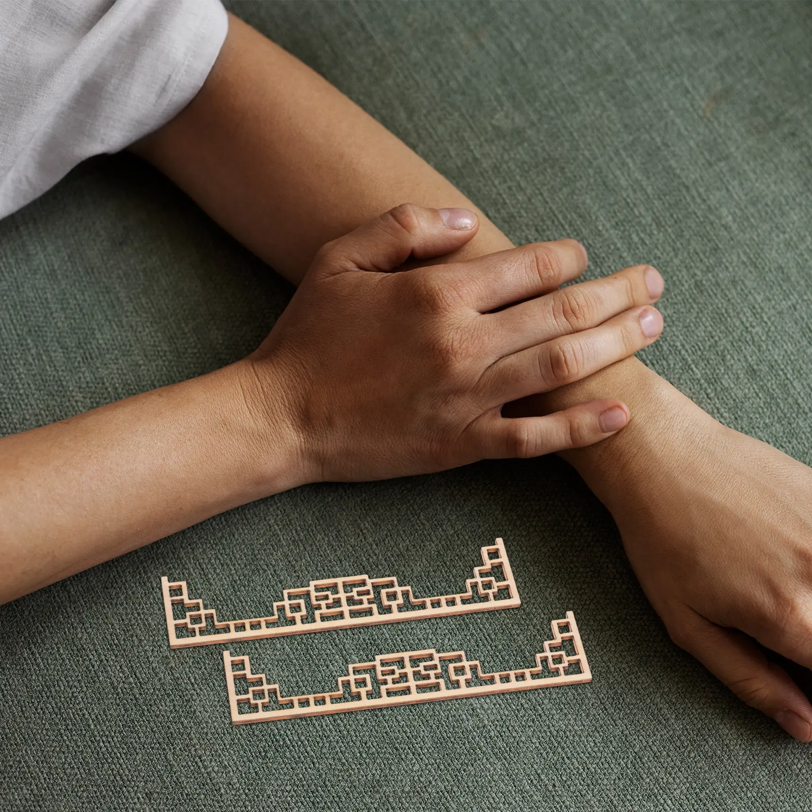 

8Pcs Miniature Chinese Architectural Screen Wooden House Screen Beige for Dollhouse Sand Table Mini Furniture Decor